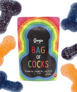 Ganja Bag of Cocks Sour – 4 x 60mg THC