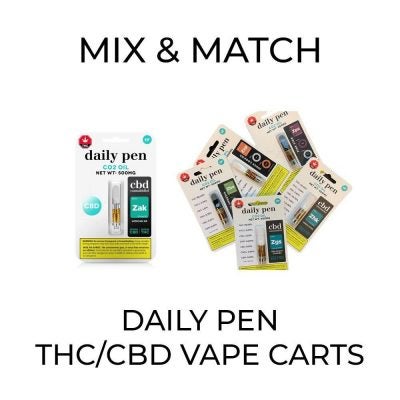 5 Pack Daily Pen Vape Cart - Mix and Match