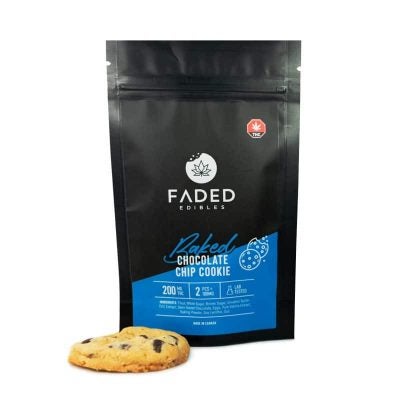 FADED Edibles Baked - Chocolate Chip Cookies 200mg THC