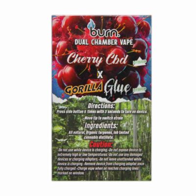 Burn Dual 6g Vape - Cherry CBD + Gorila Glue