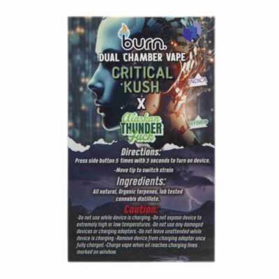 Burn Dual 6g Vape - Critical Kush + Alaskan Thunder Fuck
