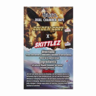Burn Dual 6g Vape - Golden Goat + Skittlez