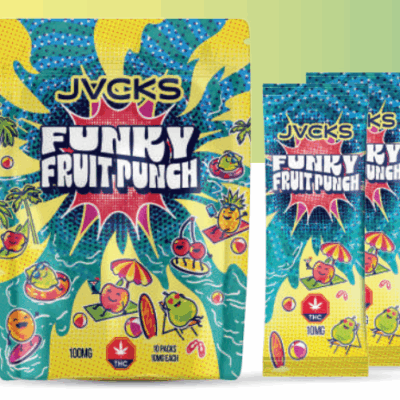 JACKS THC Powder Drink Mix - Funky Fruit Punch 100mg