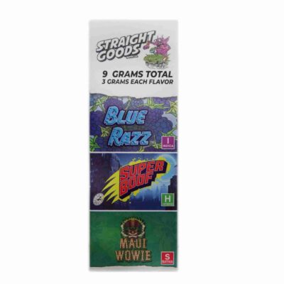 Straight Goods 9g Triple Chamber Vape - Blue Raz + Super Boof + Maui Wowie