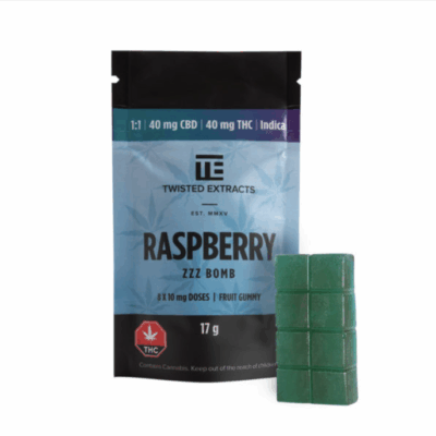 Twisted Extracts - Jelly Bombs 80mg - 1:1 Blue Raspberry (Indica)