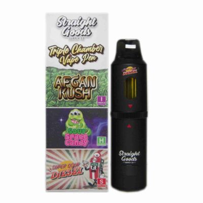 Straight Goods 9g Triple Chamber Vape - Afghan Kush + Sour Space Candy + Super Sour Diesel