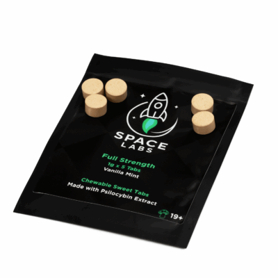 Space Labs - Chewable Sweet Mushroom Tabs - Full Strength (Vanilla Mint 5 Grams)