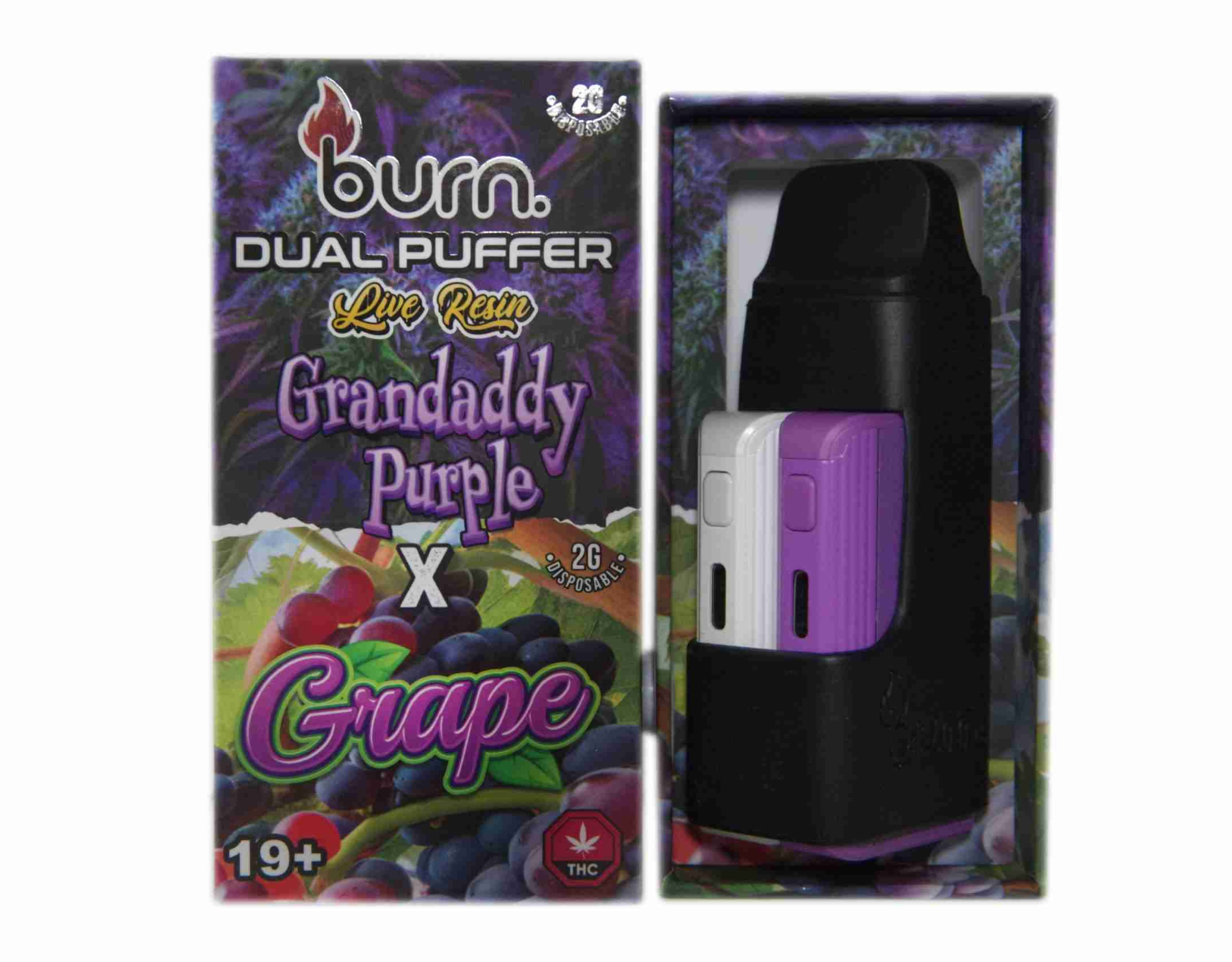Burn Live Resin Vape (5g) - Grandaddy Purple x Grape Burn Live Resin Vape (5g) - Grandaddy Purple x Grape