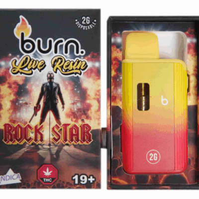Burn Live Resin Vape (2g) - Rockstar (Indica)