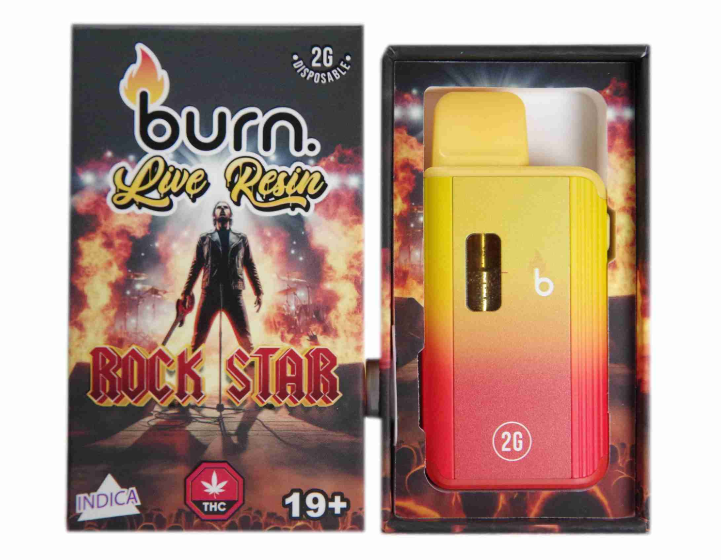Burn Live Resin Vape (2g) - Rockstar (Indica) Burn Live Resin Vape (2g) - Rockstar (Indica)