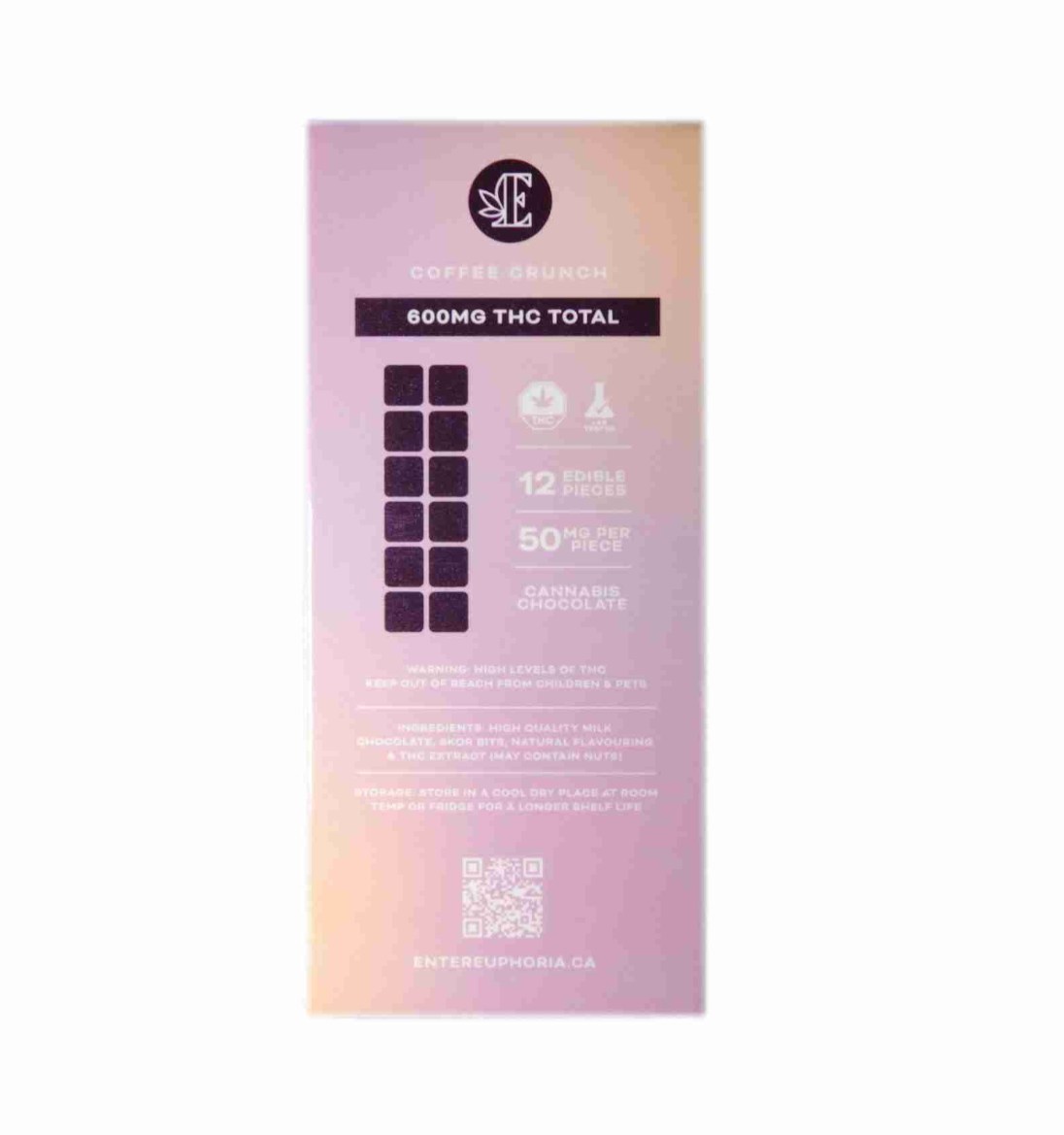 Euphoria Cannabis THC Chocolate 600mg - Coffee Crunch Euphoria Cannabis THC Chocolate 600mg - Coffee Crunch