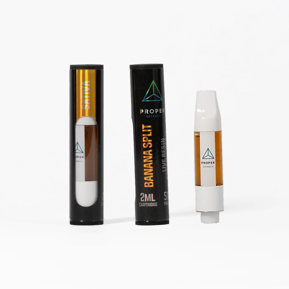 Proper Extracts - Live Resin Carts 2ml - Banana Split Proper Extracts - Live Resin Carts 2ml - Banana Split