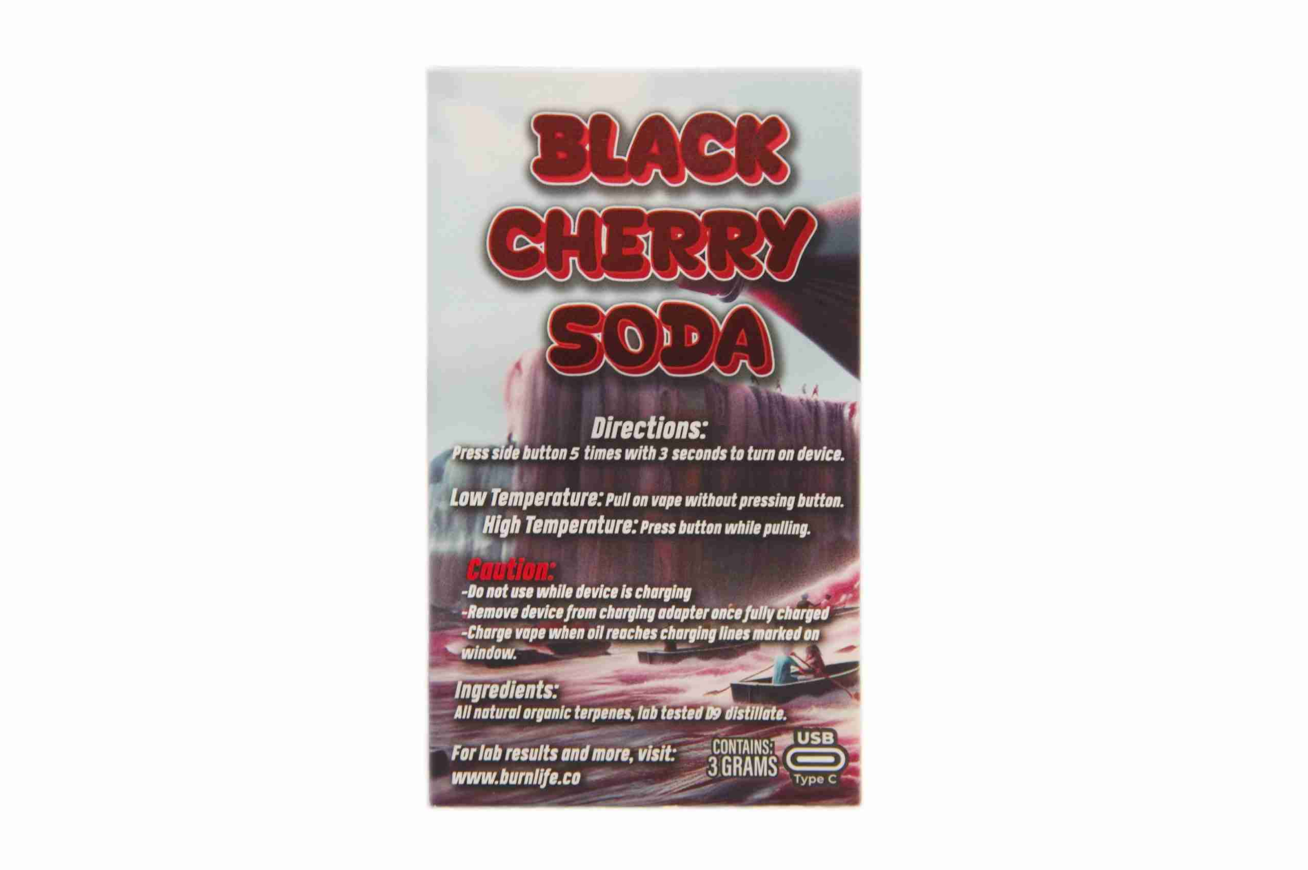 Burn Disposable Vape (3g) - Black Cherry Soda (Indica) Burn Disposable Vape (3g) - Black Cherry Soda (Indica)