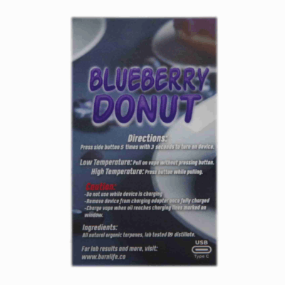 Burn Disposable Vape (3g) - Blueberry Donut (Indica)