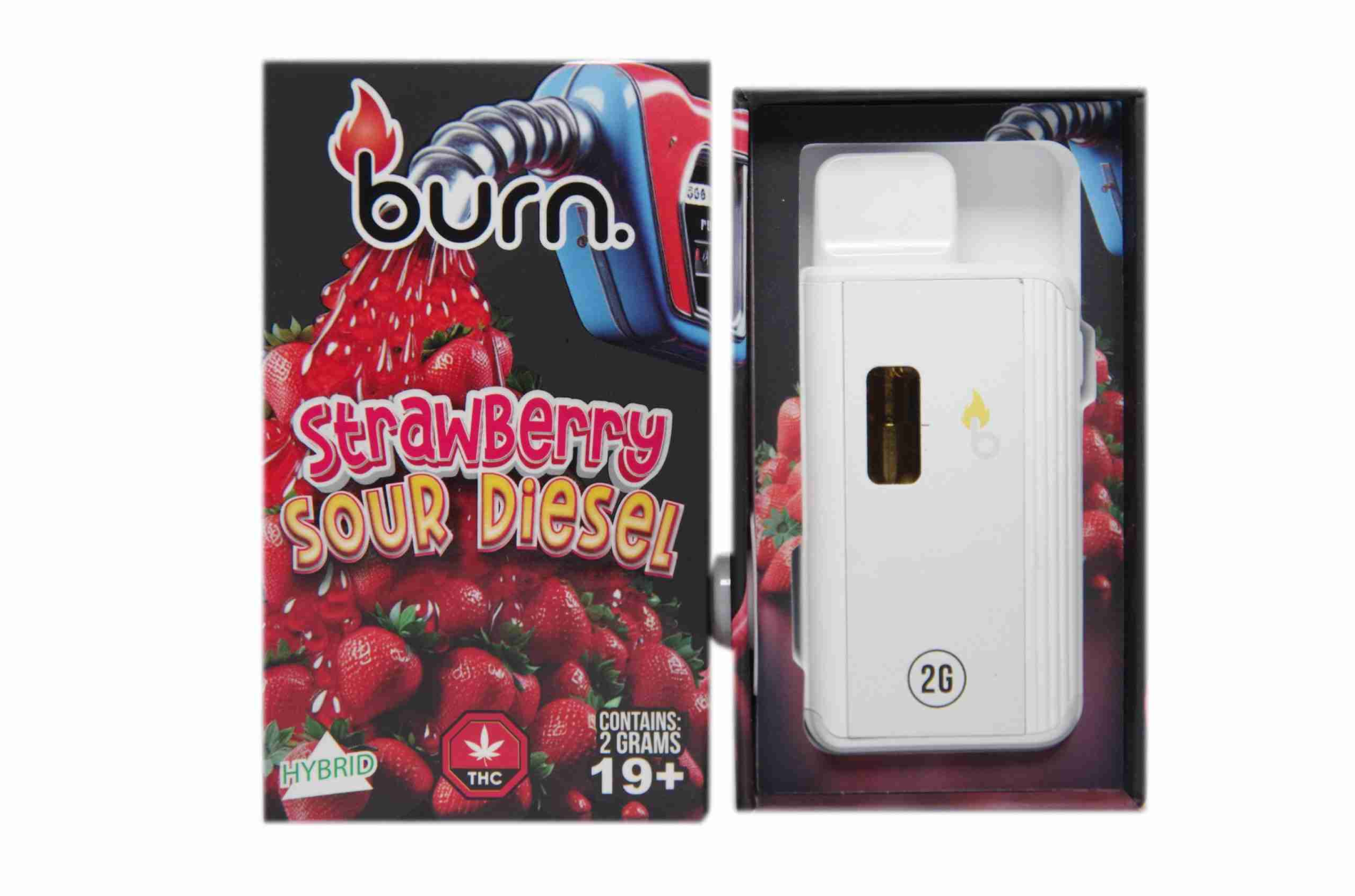 Burn Disposable Vape (2g) - Strawberry Sour Diesel (Hybrid) Burn Disposable Vape (2g) - Strawberry Sour Diesel (Hybrid)