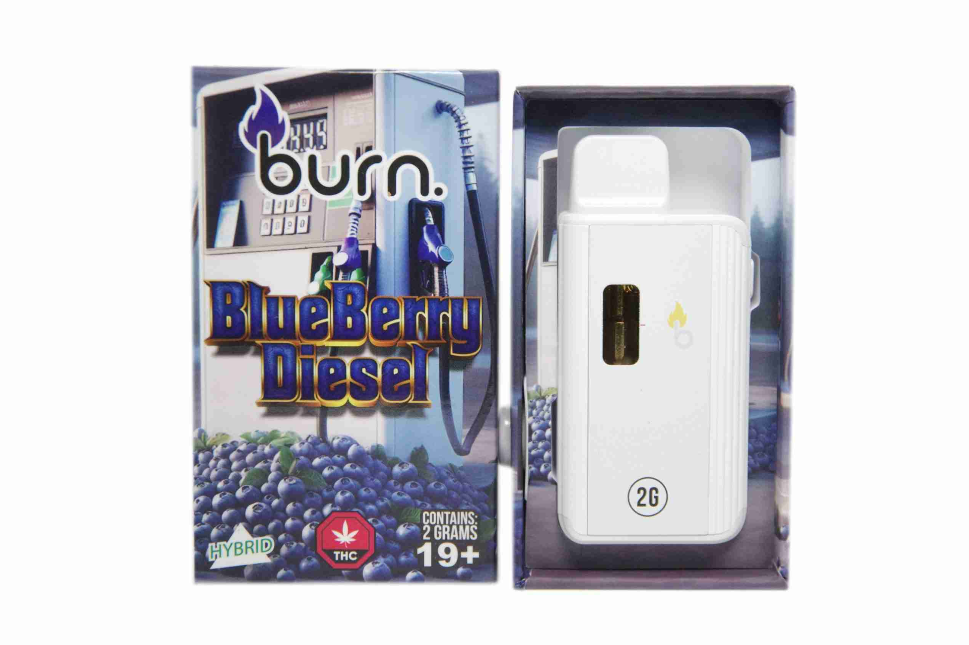 Burn Disposable Vape (2g) - Blueberry Diesel (Hybrid) Burn Disposable Vape (2g) - Blueberry Diesel (Hybrid)