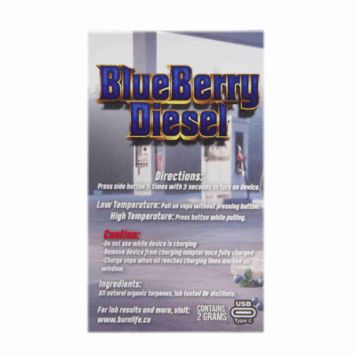 Burn Disposable Vape (2g) - Blueberry Diesel (Hybrid)
