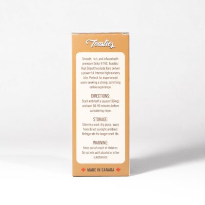 Toastiez High Dose THC Chocolate Bar - Milk Chocolate 1000mg