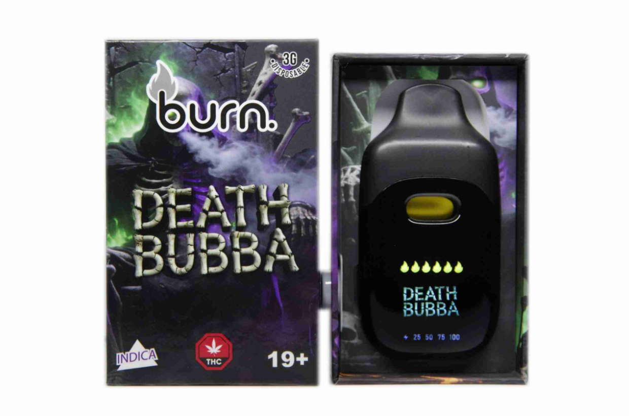 Burn LCD Disposable Vape (3g) - Death Bubba (Indica) Burn LCD Disposable Vape (3g) - Death Bubba (Indica)