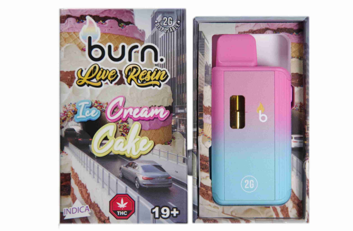 Burn Live Resin Vape (2g) - Ice Cream Cake (Hybrid) Burn Live Resin Vape (2g) - Ice Cream Cake (Hybrid)