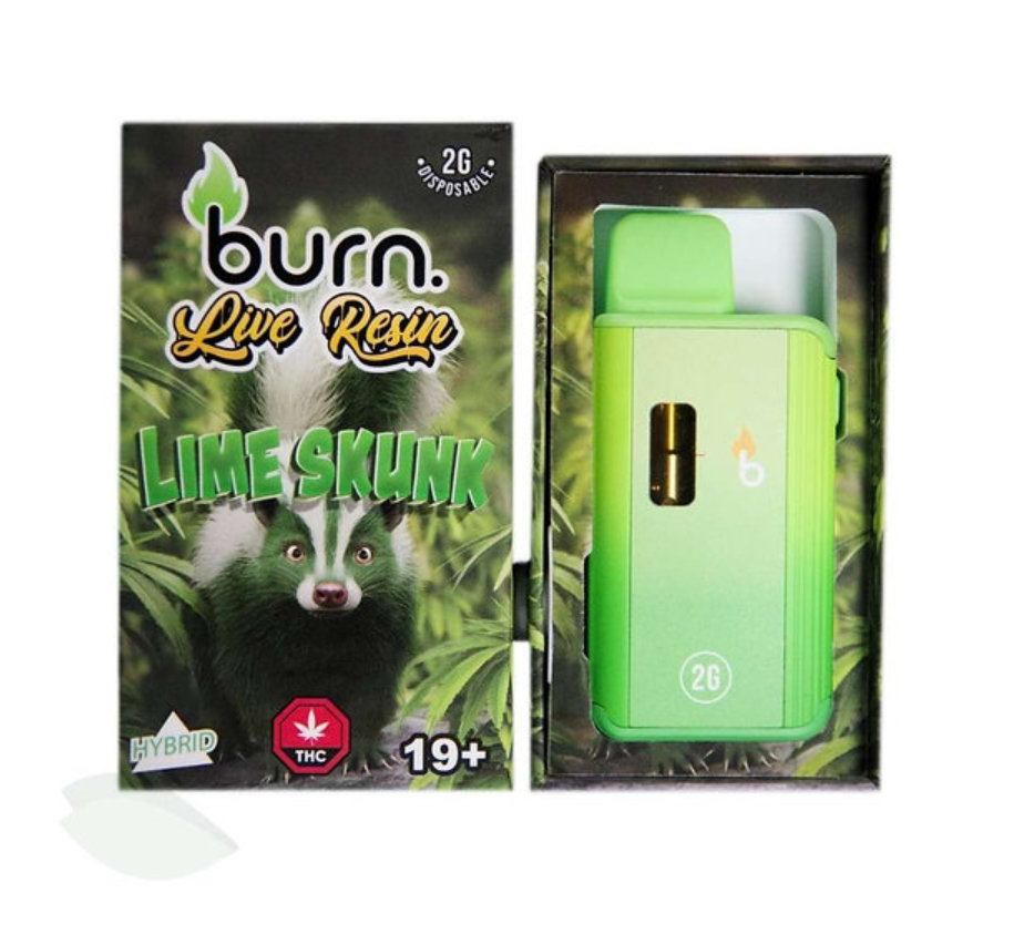 Burn Live Resin Vape (2g) - Lime Skunk (Hybrid) Burn Live Resin Vape (2g) - Lime Skunk (Hybrid)