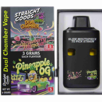 Straight Goods 6g Dual Chamber Vape - Strawberry Mimosa + Pineapple OG