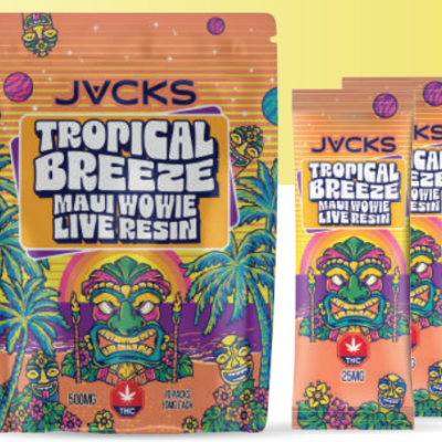 JACKS THC Powder Drink Mix - Tropical Breeze Maui Wowie LR 250mg